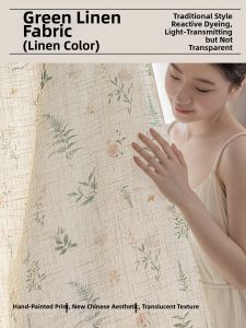 YIJIAREN | Vintage Style Linen Sheer Curtains for Bedroom Windows
