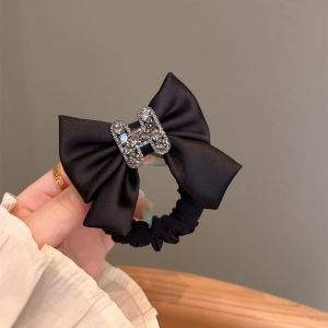 Black Butterfly Knot Hair Ties for Women 2024 New Style Simple Hair Bands behind Head Hair Accessories for Ponytail