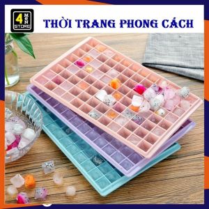 Khay Làm Đá Viên Kim Cương 96 Ngăn - khuôn thạch rau câu 96 viên nhỏ - Khay Đá Silicon Để Tủ Lạnh - Khuôn Làm Đá Làm Thạch Cao Cấp