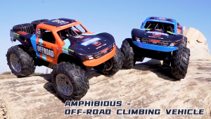 rc monster truck 4WD JJRC Q205 tahan air 2.4ghz 4WD amphibious short course off-road truck remote control toys