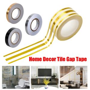 5M/Roll Gold Self-adhesive Ceramic Tile Sticker Waterproof Wall Seam Sealing Adhesive Tape Floor Tile Beauty Seam Sticker Home Decoration