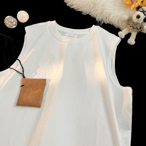 Pure Cotton Vest Men Sports Fitness Hurdle Waistcoat Vest Summer Thin Sleeveless T-Shirt White Underwear Sweat Shirt