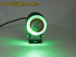2PCS Mini LED Fog Lights for Motorcycles: Colorful Driving Lights with Yellow+White Light Cool