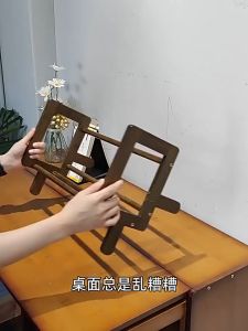 LACCOHUG Bookshelf Desktop bookcase Bamboo Shelf Office Desk Household Desk Simple Modern Shelf