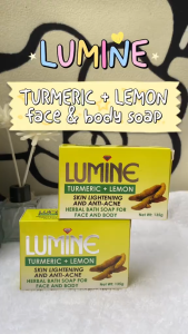 2PCS Lumine Turmeric + Lemon Whitening Soap | 135g | Face & Body | Antibacterial & Anti-Oxidant | Bath Bar Soap | BEST SELLER