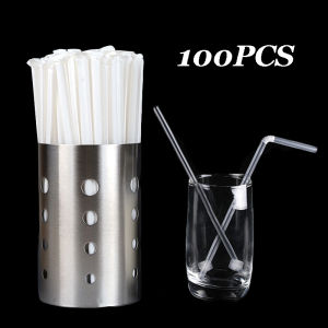100 Pcs Pregnant Baby Disposable Plastic Straws Juice Drink Individual Packaging Transparent Bendable Single Paper Ppackaging