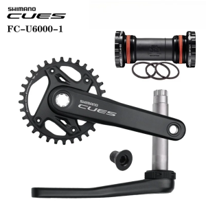 SHIMANO | SHIMANO CUES U6000 CRANKSET FC-U6000 9/10/11Speed Crankset for MTB Bike 170MM/175mm Crank 30T/32T/40T/42T Chainring Bicycle part