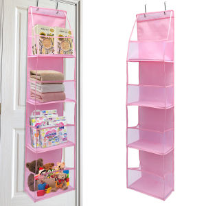 4/6-Tier Hanging Storage Bag Foldable Organizer Over-The-Door Holder For Hair Accessories Snacks Toys Clothes Storage Holder