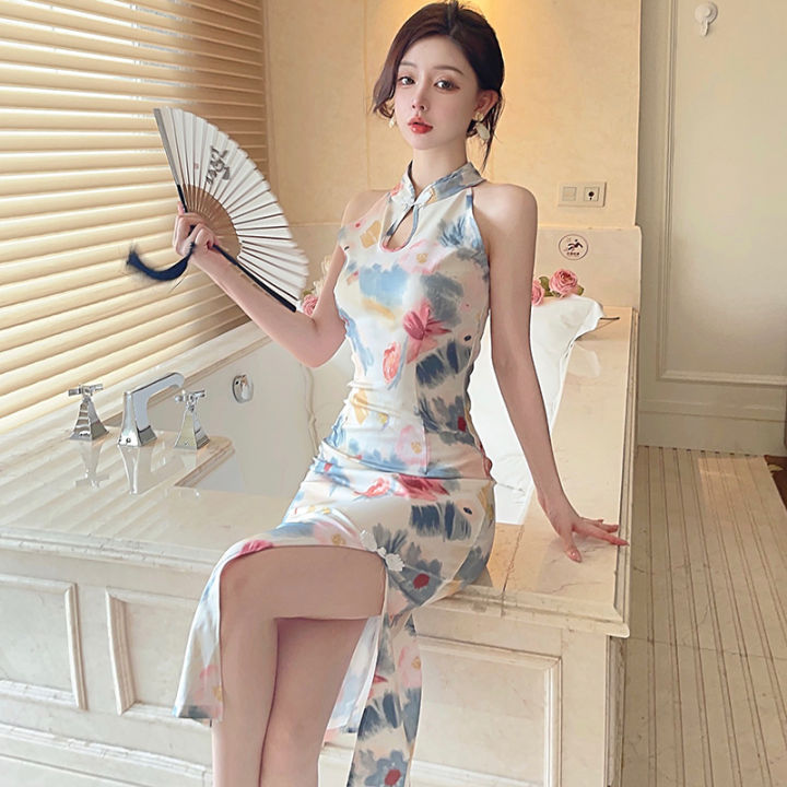 Váy Voan Nữ Mỏng Xẻ Tà Cá Tính mua bán sỉ lẻ order quảng châu