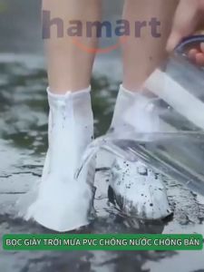 Ủng Bọc Giày Trời Mưa Chống Nước PVC Chống Bám Bẩn Áo Bảo Vệ Giày Chống Trơn Trượt Tiện Lợi