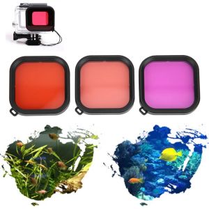 Red Light & Red Magenta Dive Filters Color Correction for GoPro Hero 8/9/10/11/12/13 Official Waterproof Case Compatible