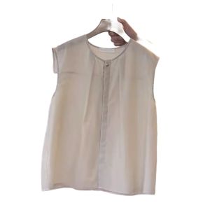 PAIBOLI | เสื้อเชิ้ตแขนกุดคอปกกลมสีพื้นสำหรับผู้หญิง ฤดูร้อน 2025 เสื้อเชิ้ตแขนกุดแบบเรียบง่ายสำหรับผู้หญิง แขนกุด คอปกกลม สไตล์เกาหลี