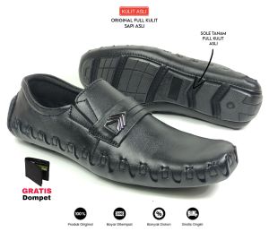 sepatu pria kulit sapi sol tanam full kulit sole karet anti slip lentur nyaman di pakai sepatu kasual formal pria kulit