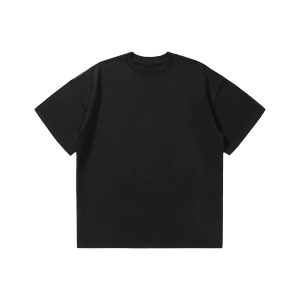 Loose Fit Pure Cotton Short Sleeve T-Shirt Ume Purple Small Collar American Style Heavyweight Shoulder Pure Cotton Half Sleeve