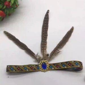 Bando Bulu/Mahkota Bulu/Topi Tari Bulu Dewasa/Hiasan Rambut Bulu/Headband Bulu/Pesta Halloween Tari Menari/Aksesoris Tari