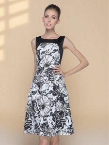 Yulin Pavilion Summer Tutu Skirt for Women Plus Size High Waist Sleeveless Connected Dress Casual Evening Wear Polyester Fiber