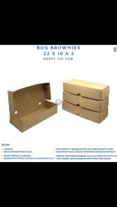 Dus Brownies 22x10 Laminasi 325 Gsm Box Brownies (Isi 20 Pcs--B11K4)