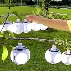 WELITE Lampu Lipat Tenaga Surya | Lampu Lipat Solar cell 5 Sisi Welite 5 in 1 60W LED Emergency USB Charger | Lampu Outdoor Lampu Camping Super Terang Waterproof | Lampu Gantung 1000 Lumens 120 Derajat | Lampu Lipat Portable 60 Watt Hemat Daya