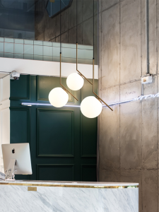 Nordic Modern Luxury Minimalist Gold round Ball Glass Lamp Restaurant Bedroom Bedside Background Light Storefront Light