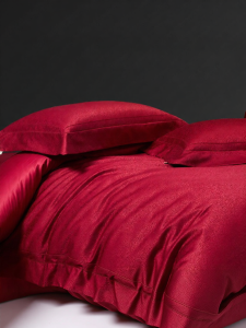 Mercury | High-Quality Red Celebratory 140S Double Yarn Thick Weave Pima Cotton Four-Piece Set