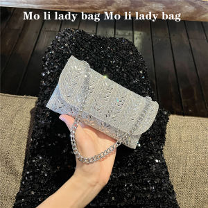 New Diamond Embedded Clutch Bag Fashionable Womens Crossbody Sparkling Mini Envelope Bag for Parties And Dinners