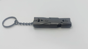 Emergency Whistles Survival Whistles Double Tube High Decibel Stainless Steel Whistle KeyChain for Camping Hiking
