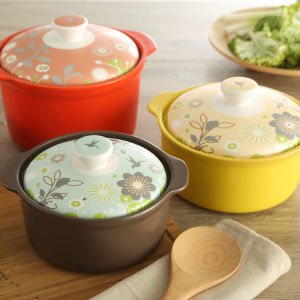 Adorable Ceramic Sand Pot High Temperature Resistant Stove Top Soup Making Rice Cooking Casserole Pot Heat Resistant Kitchenware