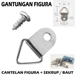 Gantungan Pigura / Gantungan Bingkai / Gantungan Frame / Cantolan Cantelan Figura isi 10 pcs cocok untuk papan kayu mdf bingkai frame