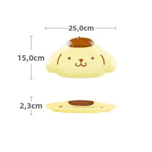 Sanrio Pochacco Hình Hoạt Hình Đĩa Ăn Tối 6 Inch Không Đều Gốm Bánh Ngọt/Đĩa Trái Cây Cho Trẻ Em Nhà Bộ Đồ Ăn Quà Tặng