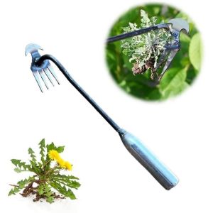 Alat penjabut Rumput Bahan full besi - Garpu 4 Gigi 2 In 1 Tajam siap Pakai