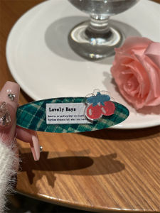 Cute Gingerbread Duckbill Hair Clip Plaid Design Fresh out Original Design Alloy Hair Accessories for Girls Side Hair Clips