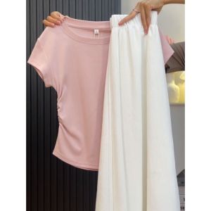 Korean High-End Feeling Casual Skirt Pants Set Women Summer New Style Age-Defying Beautiful Fashionable Two-Piece Set