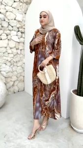 Gamis Orina Lengan 3/4 Terbaru Wanita Remaja Kekinian