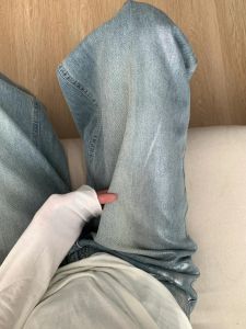 Silver Ironed Wide Leg Jeans High Waist Straight Cut Long Version for Women Spring Autumn Loose Fit Casual Style Denim Pants