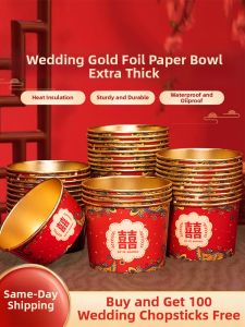 RONGSEN | Disposable Red Food Grade Tableware Set