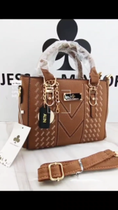 JM3783 (JESSICA MINKOFF) Multi function Bag Elegant PU Leather Crossbody Bag with Charm Pendant for Women