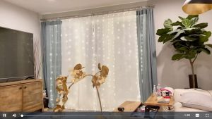 Sweet home LED Copper Wire Curtain Lights String Room Holiday Christmas Decor USB Powered Remote Control