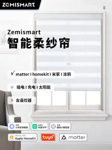 Smart Electric Roller Shades HomeKit Compatible Light Blocking Graffiti Window Curtains Remote Intelligent Control Zebra Curtains