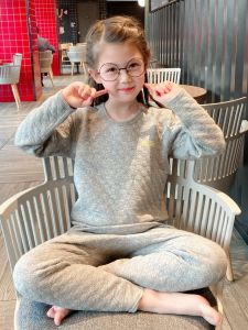 Thickened Air Cotton Childrens Home Clothes Set Warm Underwear for Boys And Girls Strawberry Patterned Sleepwear Kids Winter Pajamas