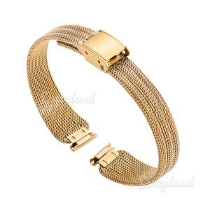 8mm 10mm Ultra Thin Mesh Milanese Loop Watch Strap Small Silm Bracelet Folding Buckle Stainless Steel Women Wrist Band Accessory