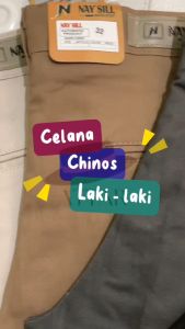 Celana Chinos Panjang Pria Dewasa Slimfit Premium Bahan Material Combed