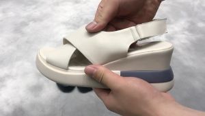 Sandal wedges wanita Lisa import kualitas premium bahan karet pu sangat empuk nyaman di pakai sehari