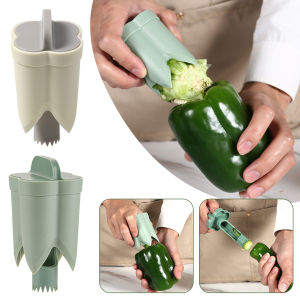 2 In 1 Fruit Pepper Corer Quick Easy Pepper Corer Lightweight Reusable Fruit Vegetable Coring Kitchen Tool With Non-Slip Handle