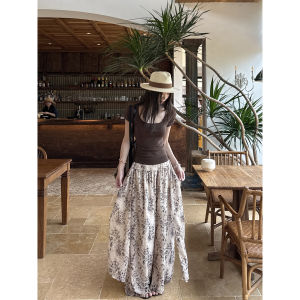Summer New Leisure Loose Lazy Style Droopy High-Class Wide Leg Trousers