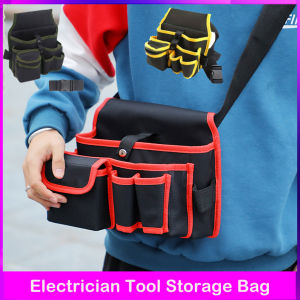 ที่เก็บเครื่องมือของช่างไม้กระเป๋าคาดเอวอเนกประสงค์สำหรับการบำรุงรักษาผ้ากันน้ำ Oxford กระเป๋าเข็มขัดแบบอุปกรณ์ตัดสายไฟกระเป๋าเก็บของ