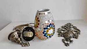 Turkish Wall Lamp Mosaic Glass Wall Light for Bedroom Living Room Dining Room Mediterranean Pendant Wall Lights