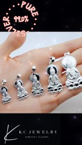 KC Jewelry S990 - Solid GuanYin Pendant