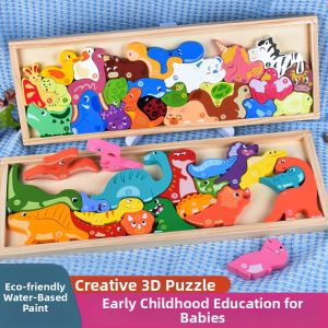 Creative 3D Animal Fruit Theme Puzzle Board Educational Toy