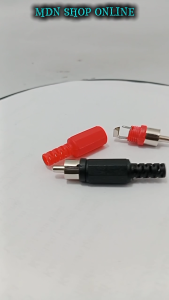 Jack Rca Pastik warna Merah/hitam 5 pcs