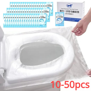1-50pcs Disposable Toilet Protector Waterproof Seats Cushion for Travel and Camping Mini Portable Safety Toilet Seats Bathroom Supplies